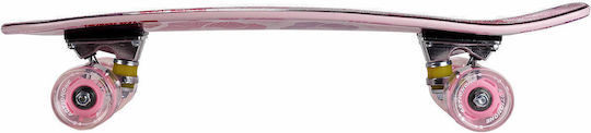Action One Complete Penny Board Flowers 56 X 15 Cm Double Print Metallic Pink