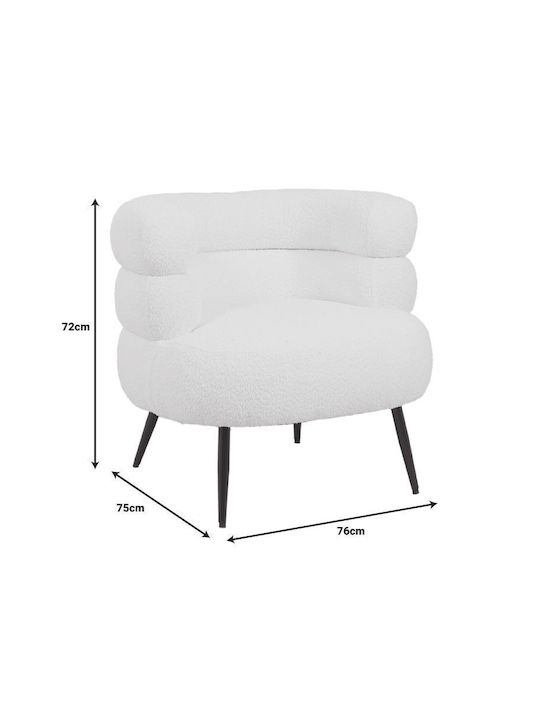 Foleja Sessel Beige 76x75x72cm