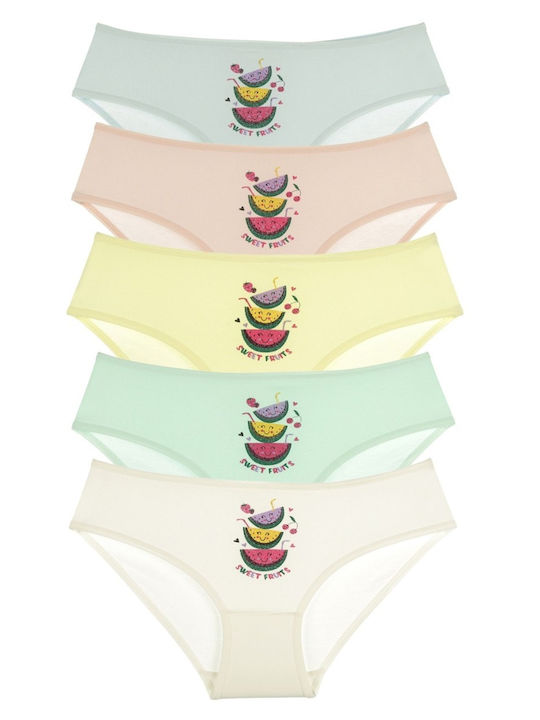 Donella Set of Kids' Briefs Multicolored 5pcs