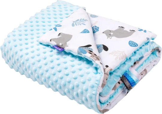 Jukki Blanket Nursery Swaddling Blankets Cotton Blue 75x100cm
