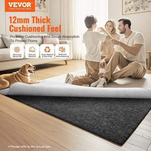 Vevor Αντιολισθητικό Χαλί Ορθογώνιο Γκρι 48x72cm