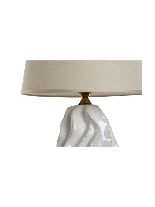 Home Esprit Ceramic Table Lamp with White Shade and Base