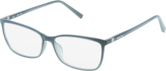 Police Women's Metal Cat Eye Prescription Eyeglass Frame Green VPL196M 093I