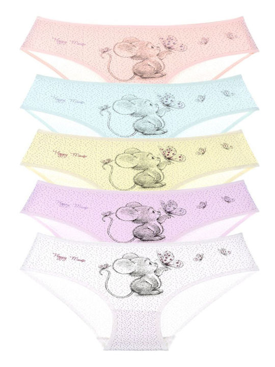 Donella Set of Kids' Briefs Nude 5pcs