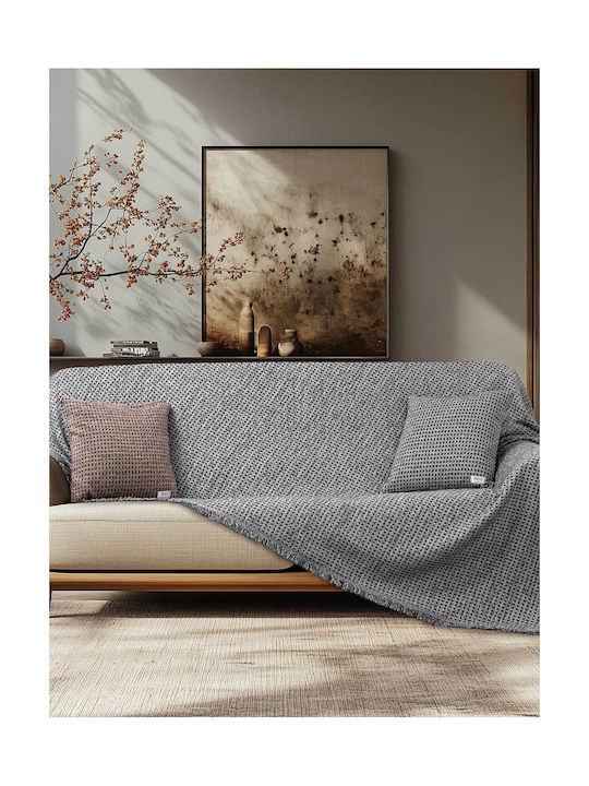 Madi Μαξιλάρι Καναπέ Mouve Mouve Grey 45x45εκ.