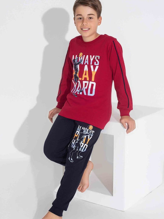 Tarik Pijama pentru copii De iarnă burgundy