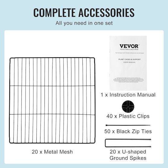 Vevor Κλουβί από Μέταλλο 39x39cm QBWZCL14YCHSHLKV6V0 5τμχ