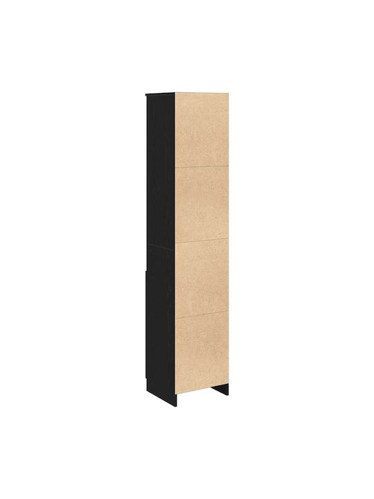 Βιβλιοθήκη Μαύρο 37.5x35x180εκ.