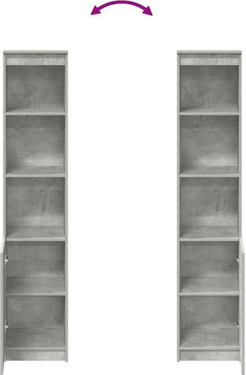Bibliothek Grau 37.5x35x180cm