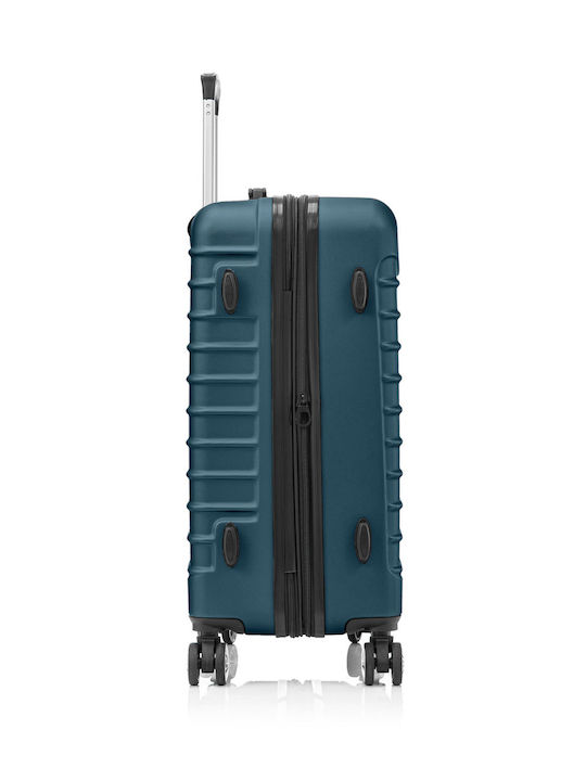 Quasar Line Reisekoffer Hartschalen Petrol Blue mit 4 Räder Set 3Stück
