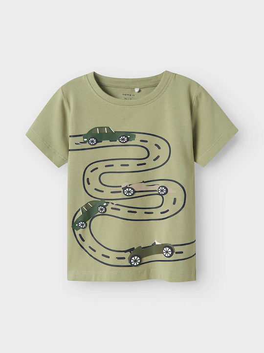 Name It Kinder-T-Shirt Teebaum-Olive Ss Top