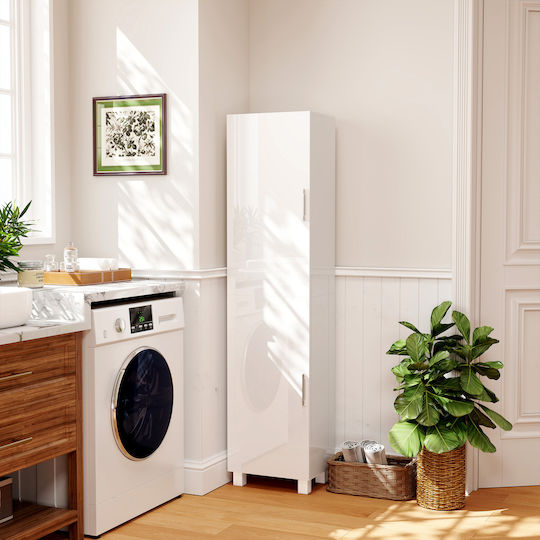 HomCom 834-749V01WT Badezimmer-Säulenschrank Boden 40x30x167.5cm Weiß HomCom 834-749V01WT Badezimmer-Säulenschrank Boden 40x30x167.5cm Weiß