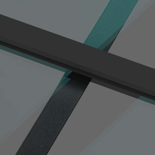 Vidaxl Σετ Συρόμενης Πόρτας Υλικό Μαύρο 102,5x205 Cm Μαύρο