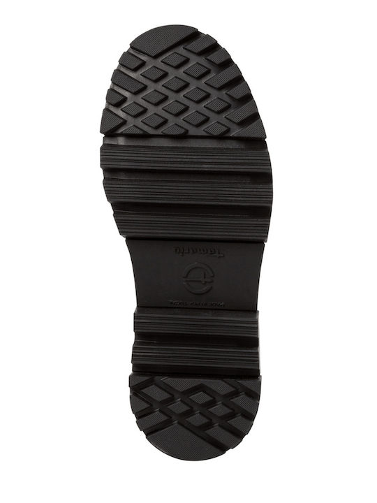 Leder Damen Chelsea Stiefeletten Schwarz