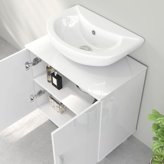 HomCom Πάγκος χωρίς Νιπτήρα Μ60xΒ35xΥ60cm Λευκό