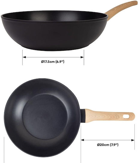 MasterChef Natural Wok aus Aluminium mit Antihaftbeschichtung 28cm