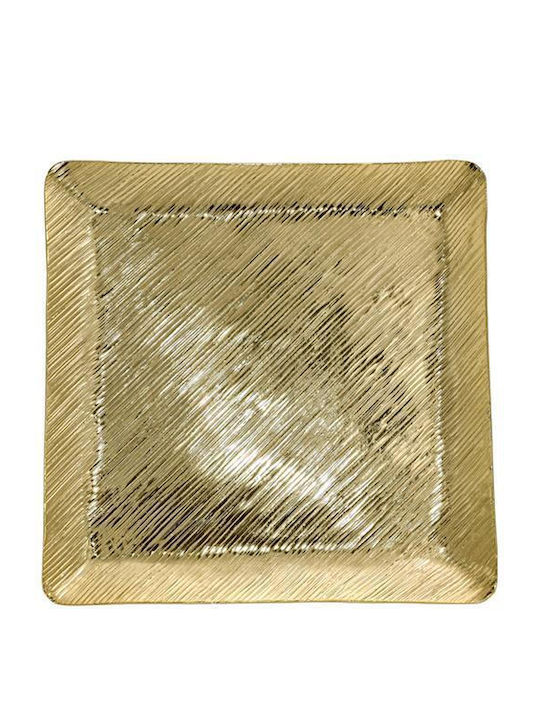 Fylliana Square Metallic Decorative Platter Fl7803 Gold 29x29x3cm