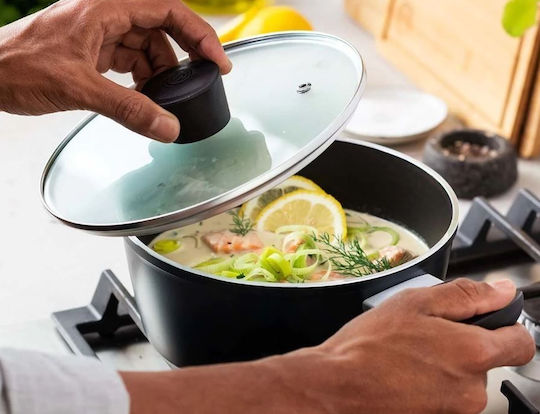 MasterChef Essential Tiefe Kochtopf aus Aluminium 24cm