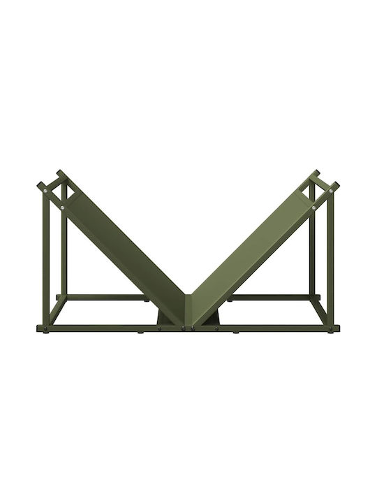 vidaXL Lemn Raft Depozitare lemne 70x43x34.5cm Verde