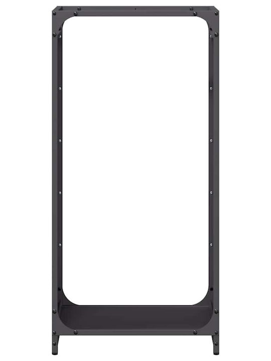 vidaXL Lemn Raft Depozitare lemne 44x28x90cm Negru
