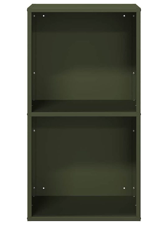 vidaXL Дърво Рафт Съхранение на Дърва 40x30x75см Зелен