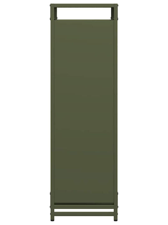 vidaXL Firewood Wooden Shelf Wood Storage 44x28x90cm Green