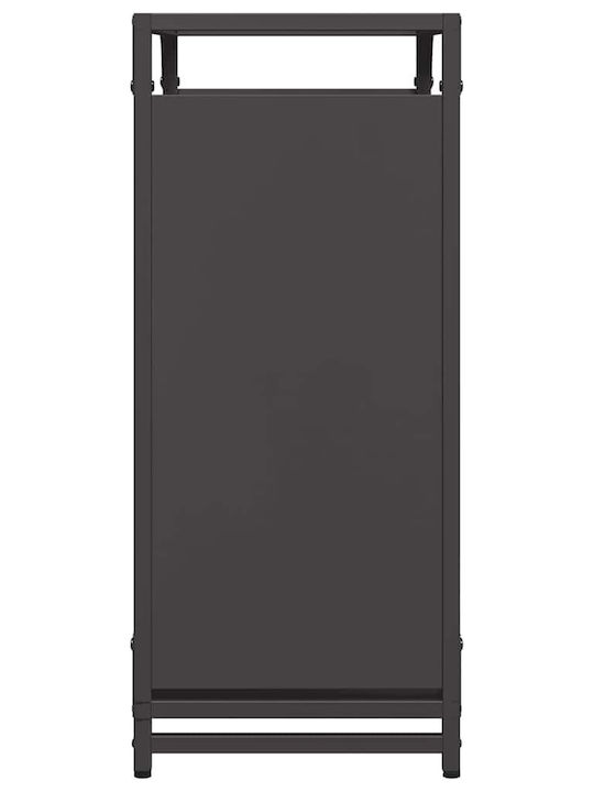 vidaXL Lemn Raft Depozitare lemne 60x28x65cm Negru