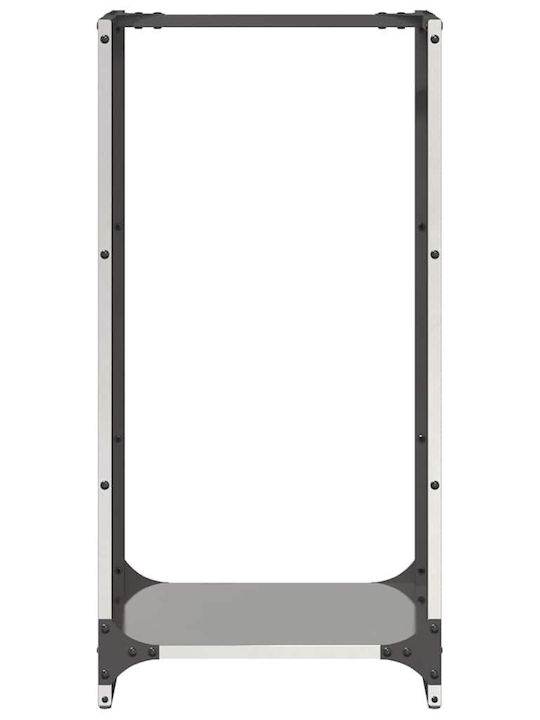 vidaXL Inox Ράφι Αποθήκευσης Ξύλων 40x30x80cm Ασημί