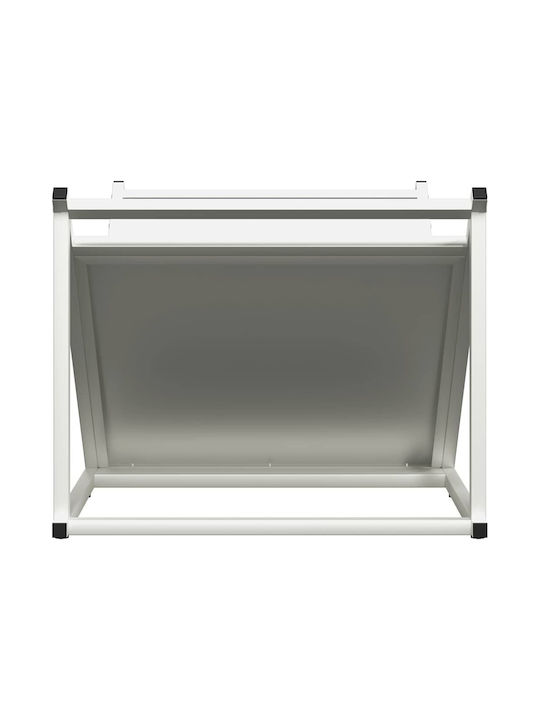 vidaXL Wooden Shelf Wood Storage 70x43x34.5cm White