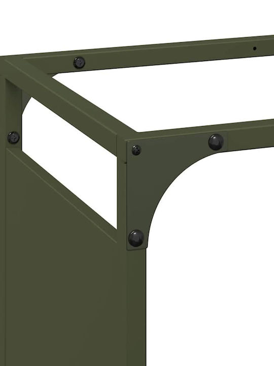vidaXL Ξύλινο Ράφι Αποθήκευσης Ξύλων 44x28x65cm Πράσινο