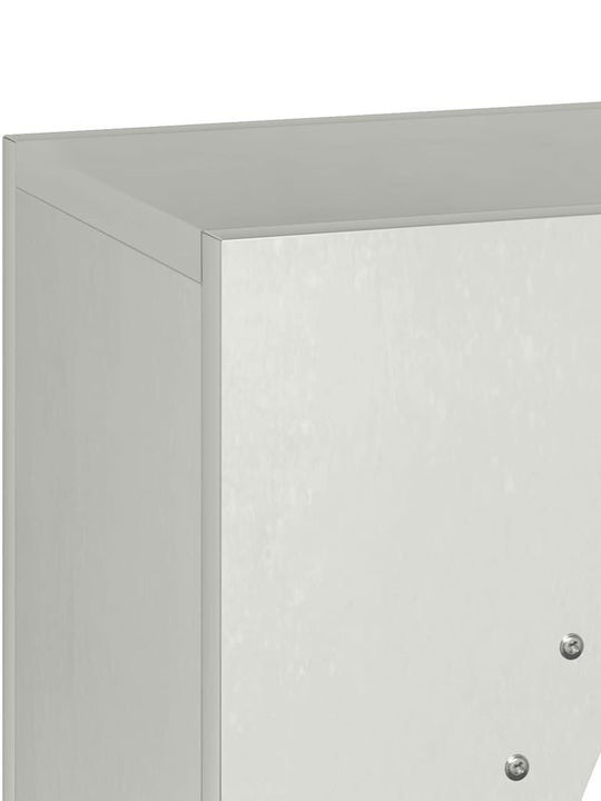vidaXL Inox Ράφι Αποθήκευσης Ξύλων 50x23x100cm Ασημί