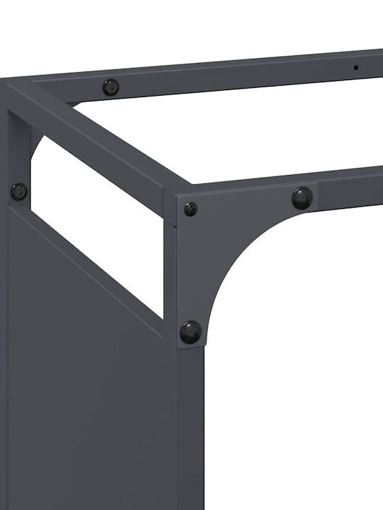 vidaXL Ξύλινο Ράφι Αποθήκευσης Ξύλων 60x28x65cm Γκρι