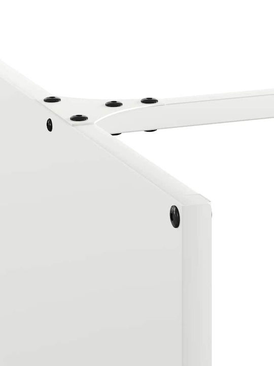 vidaXL Lemn Raft Depozitare lemne 40x40x40cm Alb