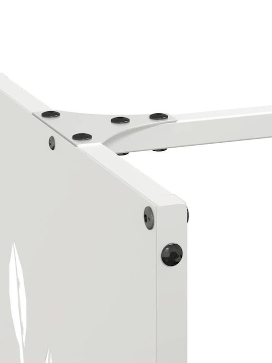 vidaXL Дърво Рафт Съхранение на Дърва 40x30x80см Бял