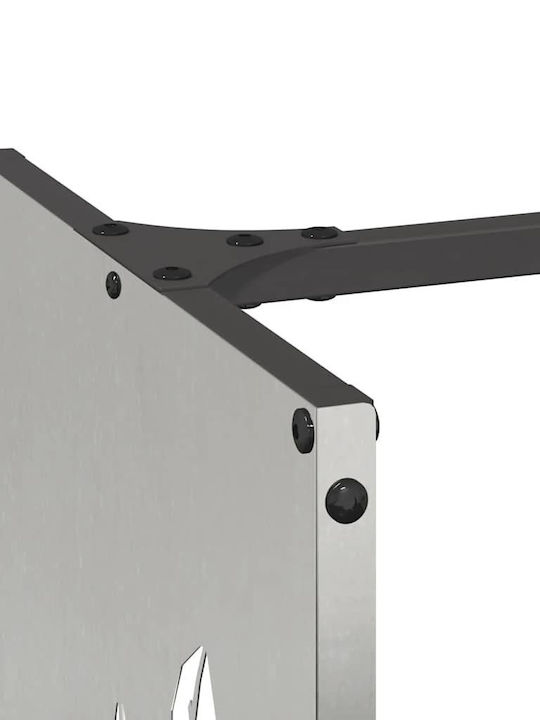 vidaXL Inox Ράφι Αποθήκευσης Ξύλων 40x30x80cm Ασημί