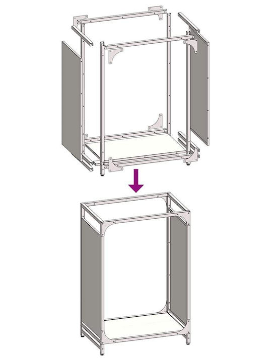 vidaXL Ξύλινο Ράφι Αποθήκευσης Ξύλων 44x28x65cm Πράσινο