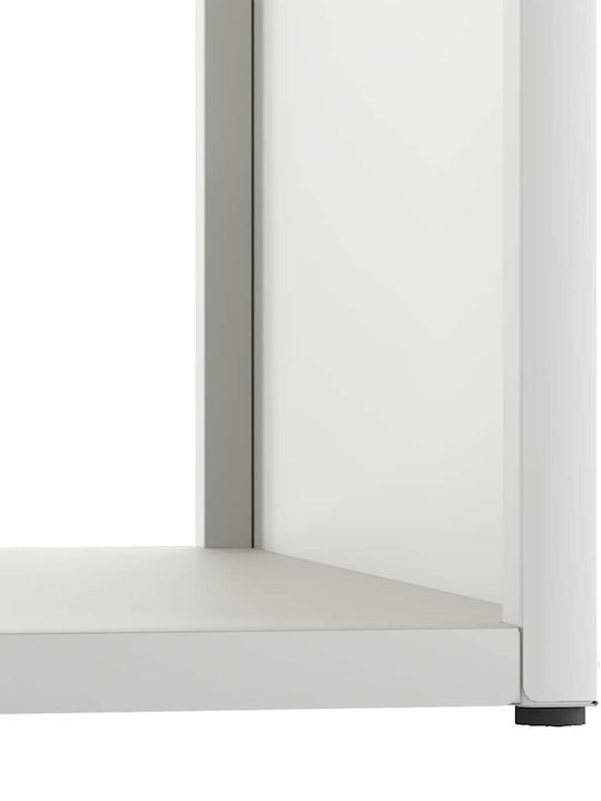 vidaXL Lemn Raft Depozitare lemne 40x40x40cm Alb