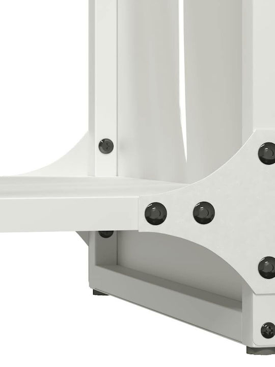 vidaXL Дърво Рафт Съхранение на Дърва 40x30x80см Бял