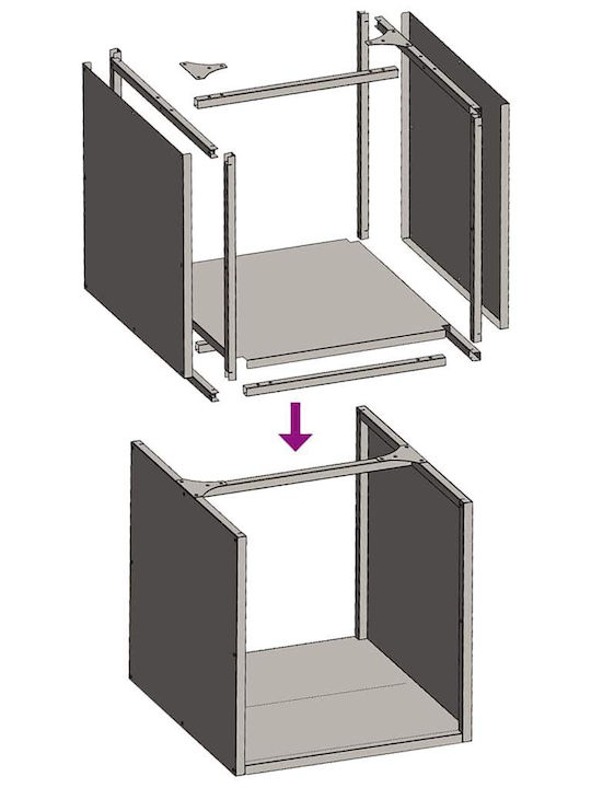 vidaXL Lemn Raft Depozitare lemne 40x40x40cm Alb
