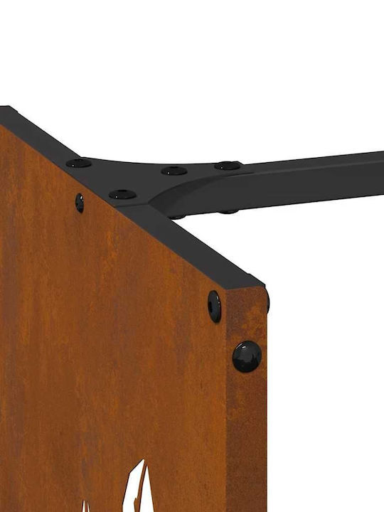 vidaXL Inox Ράφι Αποθήκευσης Ξύλων 40x30x80cm Ασημί