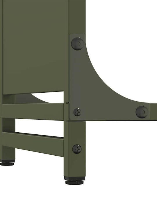vidaXL Lemn Raft Depozitare lemne 90x28x65cm Verde