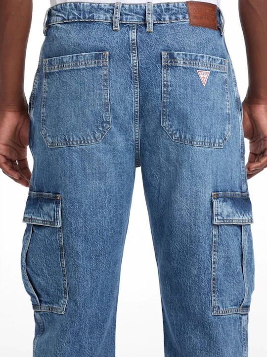 Men's Jeans Pants Cargo Blue