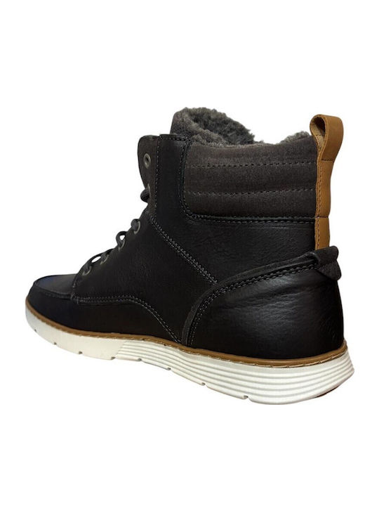 Leder Schwarz Herrenstiefel Anatomisch