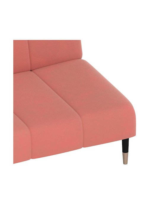 Doppelsitzer Sofa Bett Samt Rosa 200x84,5x69cm