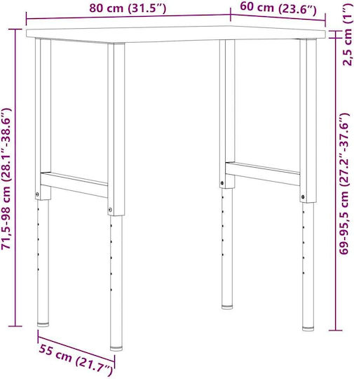 vidaXL Bank 60x71x80cm 1Stück 3309720