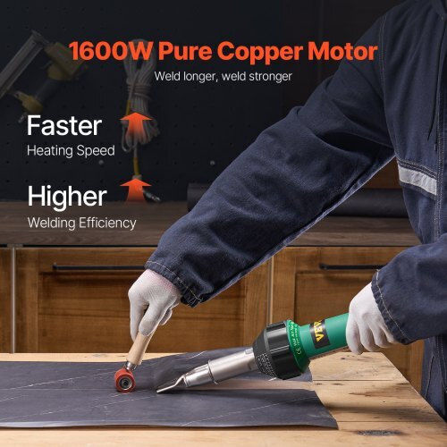 Aparat de sudură cu aer cald din plastic Vevor 1600W 17 accesorii