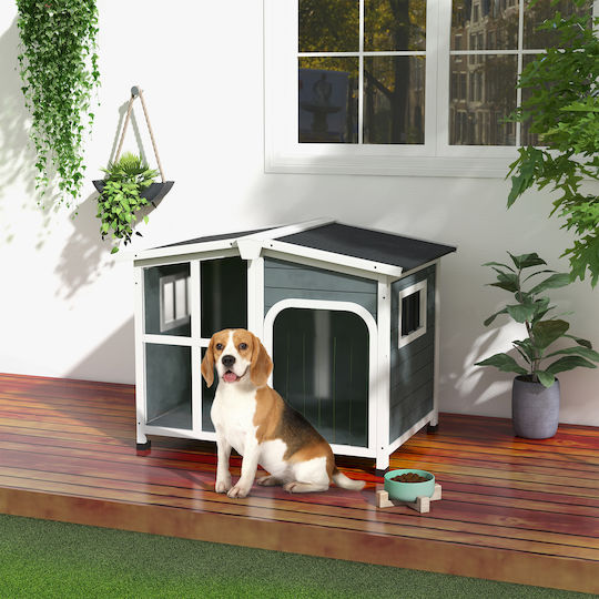 Pawhut Dog House Outdoor Gray 101x66.5x70.5cm