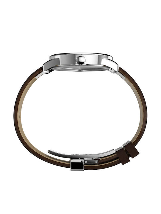 Timex Easy Reader Ceas Baterie cu Curea de piele