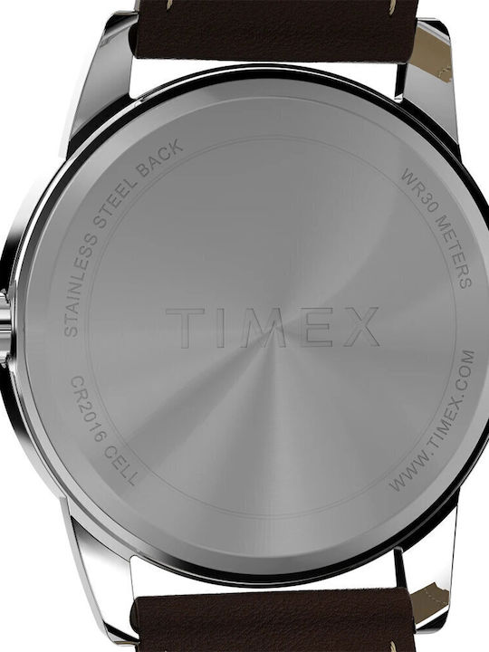 Timex Easy Reader Ceas Bărbătesc 38mm Baterie cu Maro Curea din Piele