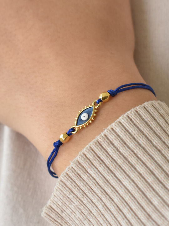 Philio Bracelet with design Eye Blue Gold Plated